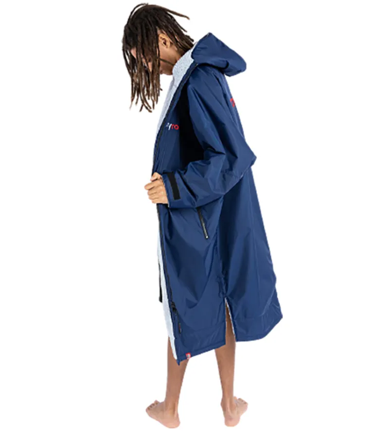 Dryrobe Adult Advance Long Sleeve Change Robe V3 Medium Navy/Grey-6